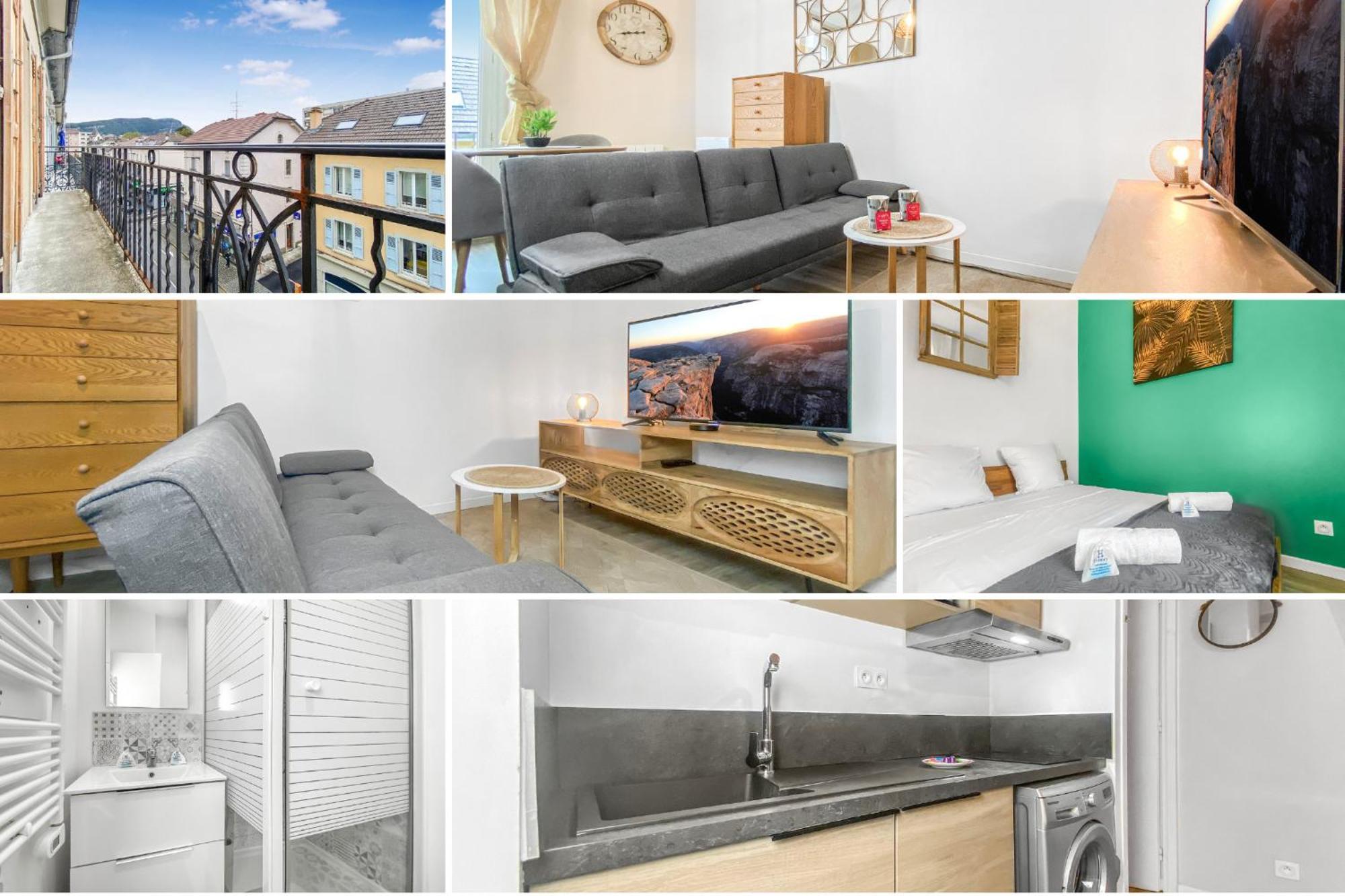 Apartment Calypso - Hypercentre - Proche Gare & Tram - Balcon - Wifi *